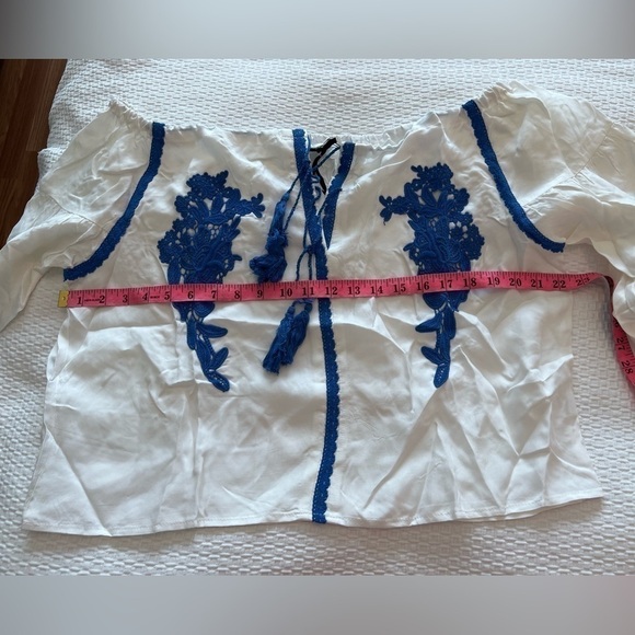 Line and Dot by Revolve Valor Boho Embroidered Off the Shoulder Top NWT - Picture 12 of 16